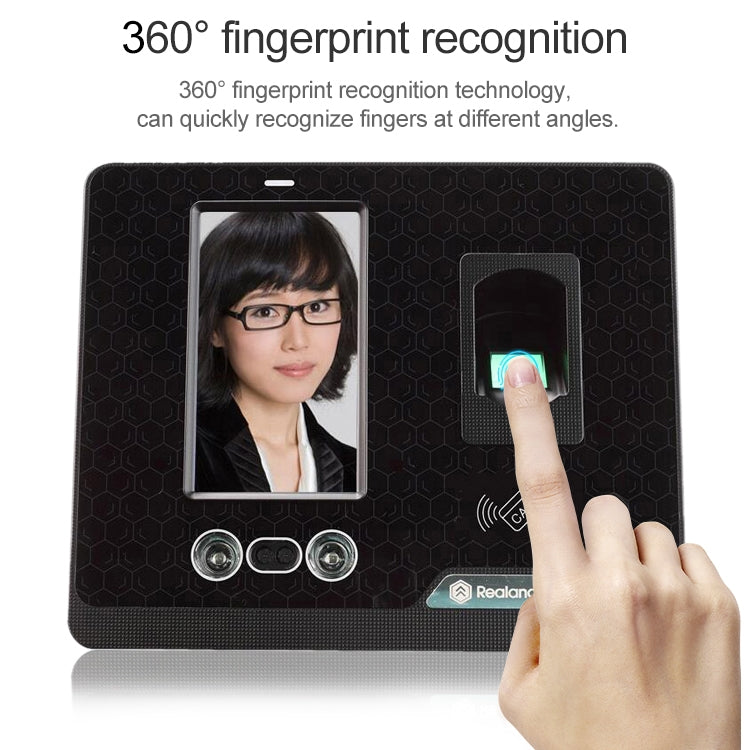 Realand G505 4.3 inch Color TFT Touch Screen Face Fingerprint WiFi Remote Time Attendance Machine
