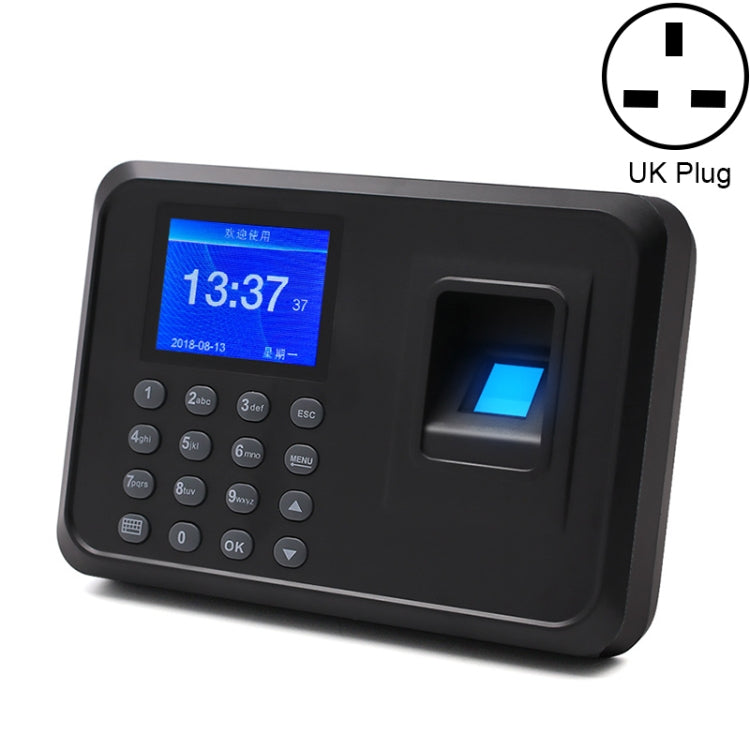 F01 Fingerprint Time Attendance Machine with 2.4 inch TFT Screen, US Plug