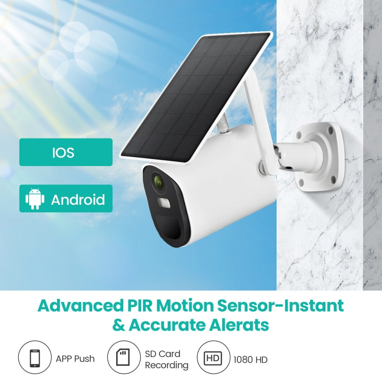 T20 1080P Full HD 4G (US Version) Solar Powered Camera, Support PIR Human Body Infrared Sensor, Night Vision, Two Way Audio, TF Card