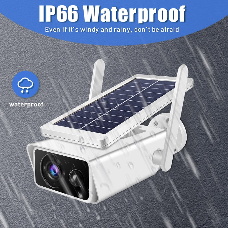 T13-2 1080P HD Solar Powered 2.4GHz WiFi Security Camera with Battery, Support Motion Detection, Night Vision, Two Way Audio, TF Card