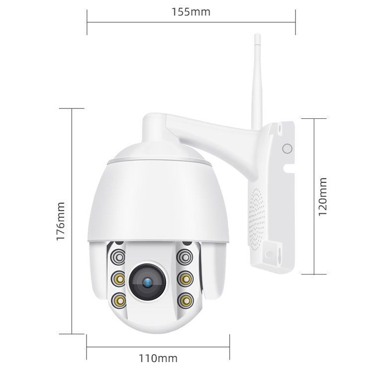 QX2 4G (EU Version) 1080P HD 360 Degrees Panoramic Day and Night Full-color IP66 Waterproof Smart Camera, Support Motion Detection / Two-way Voice / TF Card, AU Plug