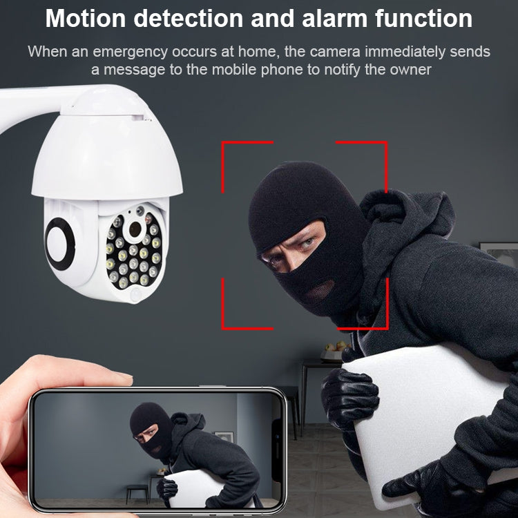 QX17 2 Million Pixels WiFi High-definition Surveillance Camera Outdoor Dome Camera, Support Night Vision & Two-way Voice & Motion Detection