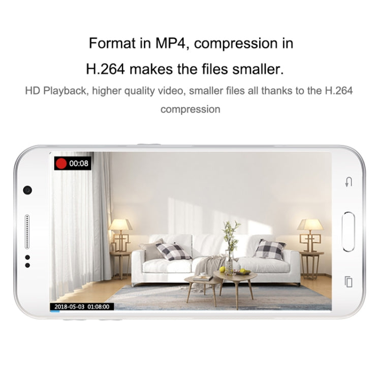 CAMSOY C9 HD 1280 x 720P 70 Degree Wide Angle Wireless WiFi Wearable Intelligent Surveillance Camera, Support Infrared Right Vision & Motion Detection Alarm & Loop Recording & Timed Capture