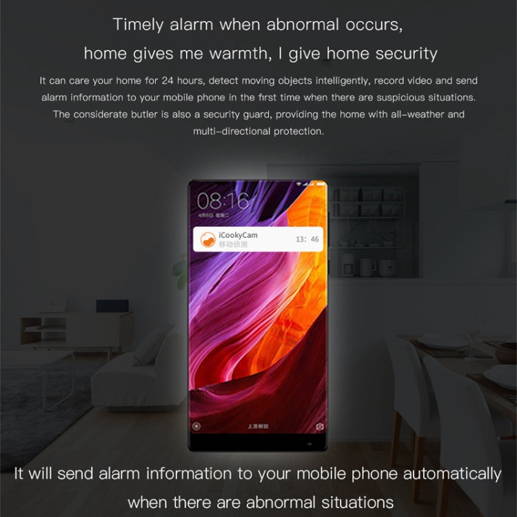 CAMSOY S1 HD 1280 x 720P 140 Degree Wide Angle Wireless WiFi Intelligent Surveillance Camera