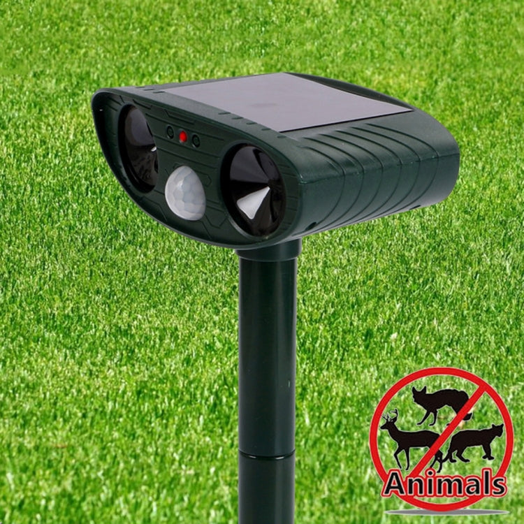 Powerful Ultrasonic Solar-powered Animal Repeller With PIR Sensor & Light Sensor