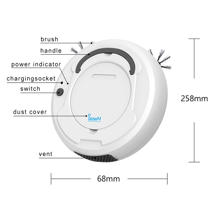1800Pa Large Suction Smart Household Vacuum Cleaner Clean Robot