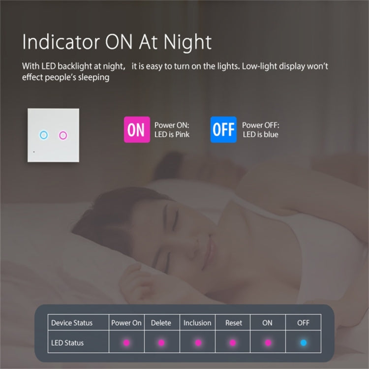 NEO NAS-SC02W Wireless WiFi EU Smart Light Control Switch 2Gang