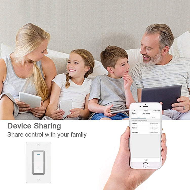 120 Type WiFi Smart Wall Touch Switch, US Plug