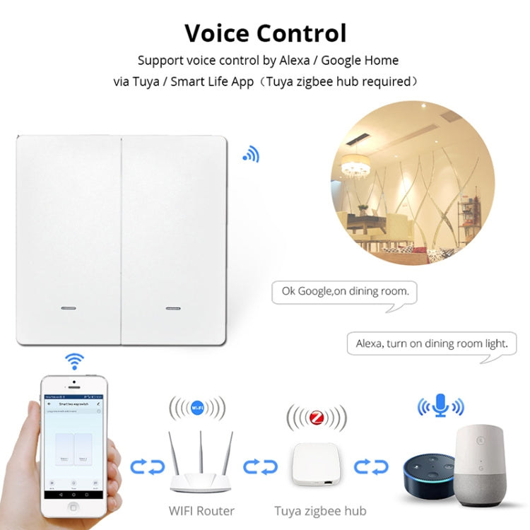2 Buttons Intelligent Switch Smart Wall Switch