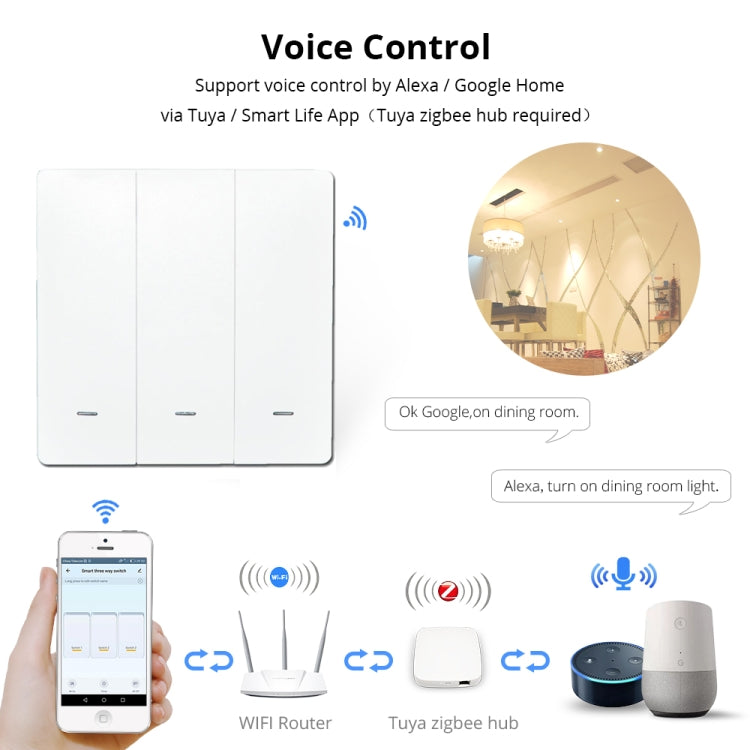 3 Buttons Intelligent Switch Smart Wall Switch
