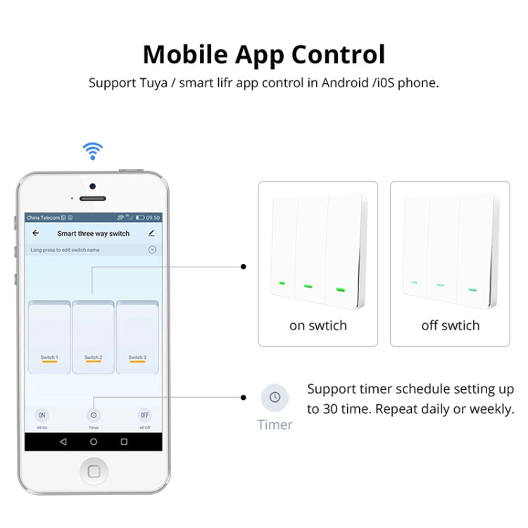 3 Buttons Intelligent Switch Smart Wall Switch