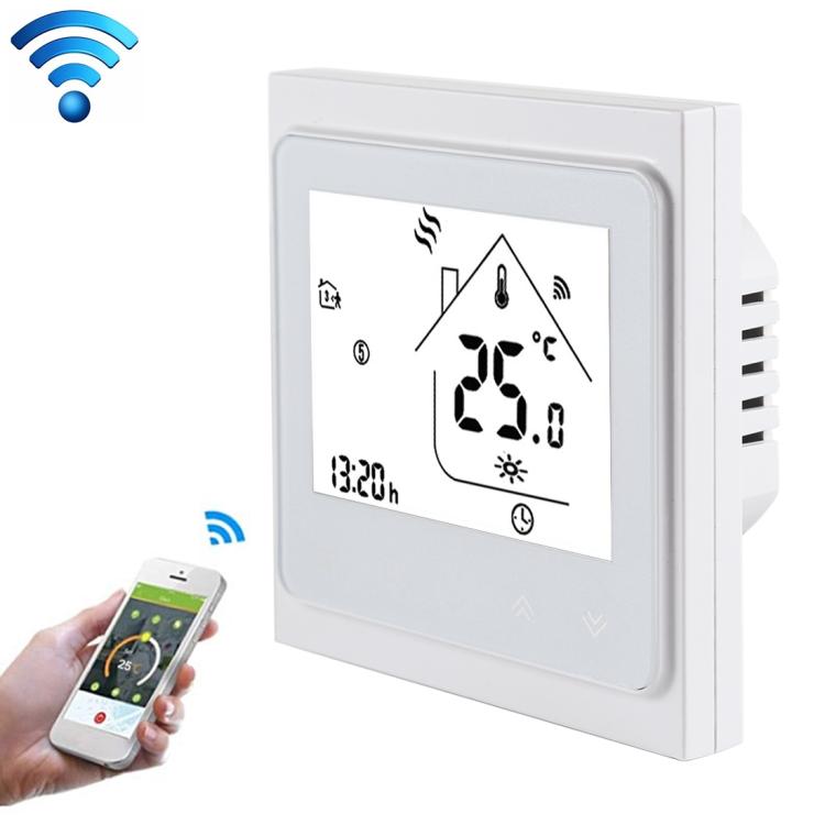 BHT-002GALW 3A Load Water Heating Type LCD Digital Heating Room Thermostat with Time Display, WiFi Control