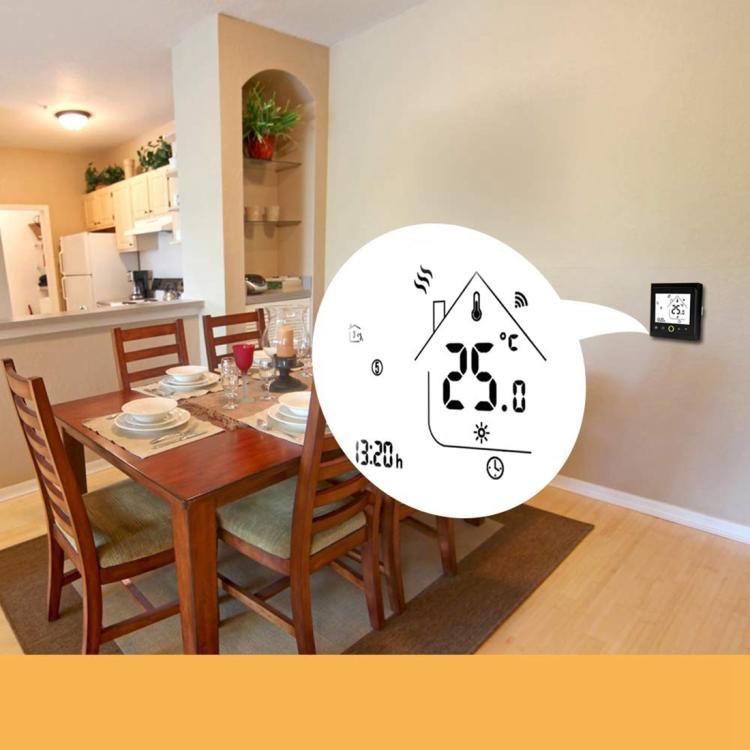BHT-002GALW 3A Load Water Heating Type LCD Digital Heating Room Thermostat with Time Display, WiFi Control