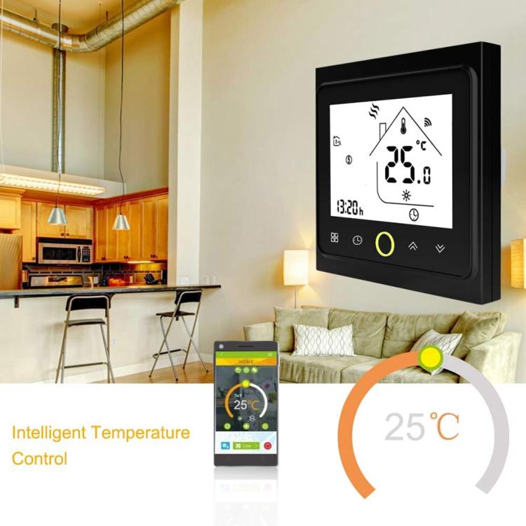 BHT-002GALW 3A Load Water Heating Type LCD Digital Heating Room Thermostat with Time Display, WiFi Control