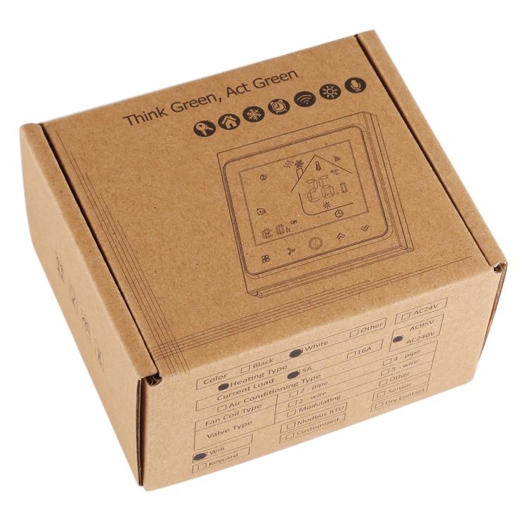 BHT-002GALW 3A Load Water Heating Type LCD Digital Heating Room Thermostat with Time Display, WiFi Control