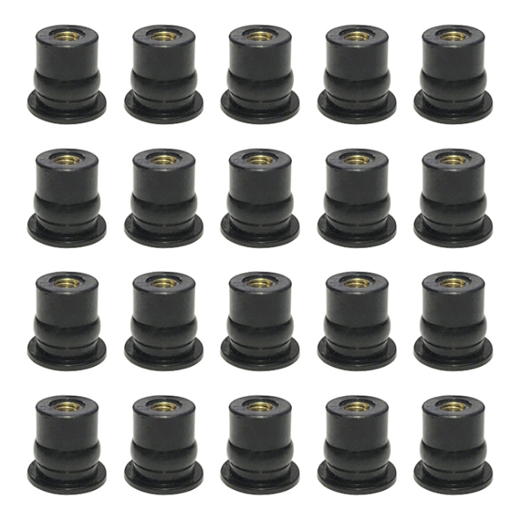 20 in 1 M6 Universal Motorcycle Windshield Brass Nuts