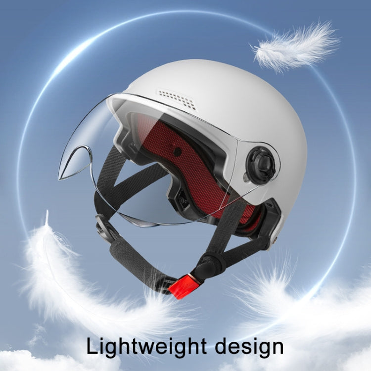 BY-1292 Unisex Motorcycle Frosted Protective Short Mirror Half Helmet