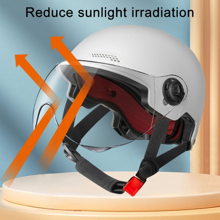 BY-1292 Unisex Motorcycle Frosted Protective Short Mirror Half Helmet
