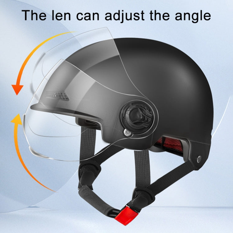 BY-1292 Unisex Motorcycle Frosted Protective Short Mirror Half Helmet