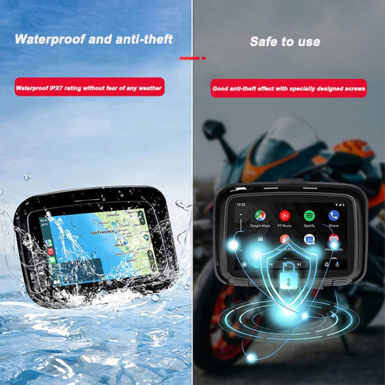 P502M Motorcycles Portable Waterproof 5 inch Wireless Carplay GPS Navigator