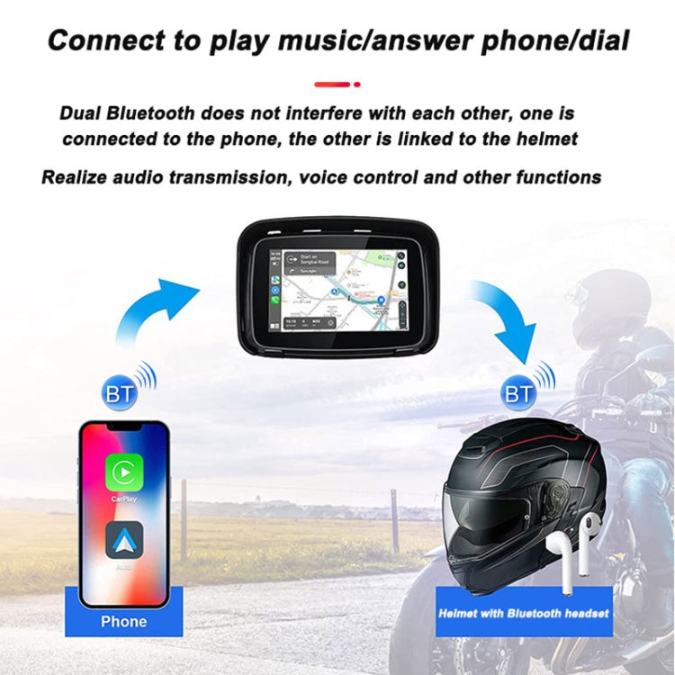 P502M Motorcycles Portable Waterproof 5 inch Wireless Carplay GPS Navigator