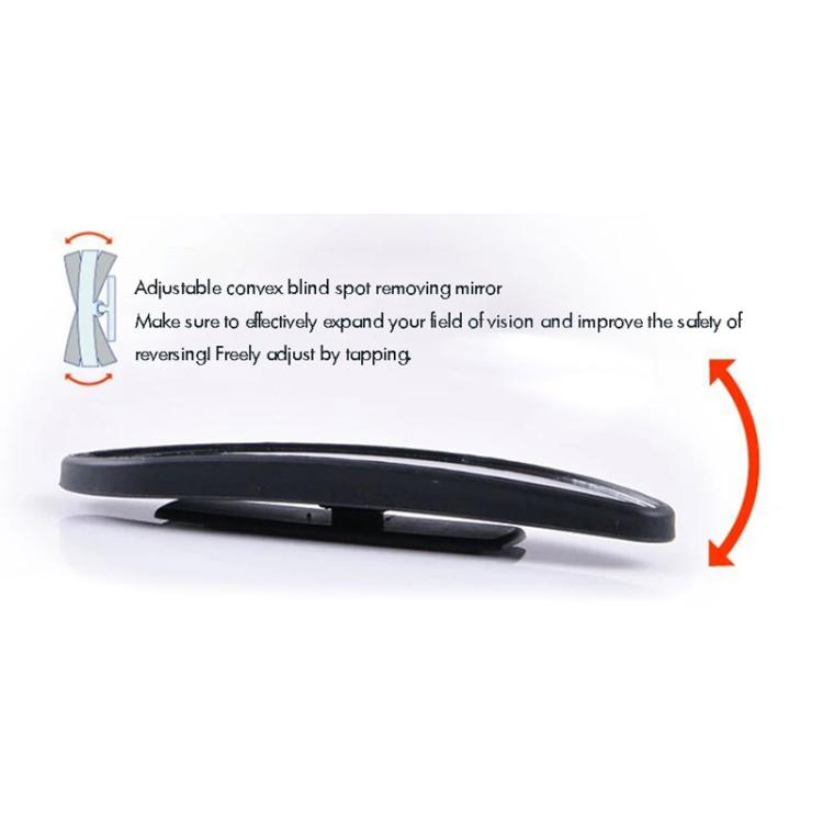 3R-060 One Pair Car Auxiliary Side View Mirror Round Blind Spot Wide Angle Mirror