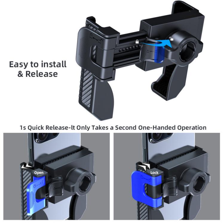 Carbon Fiber Texture Bicycle Non-slip Scooter Phone Holder