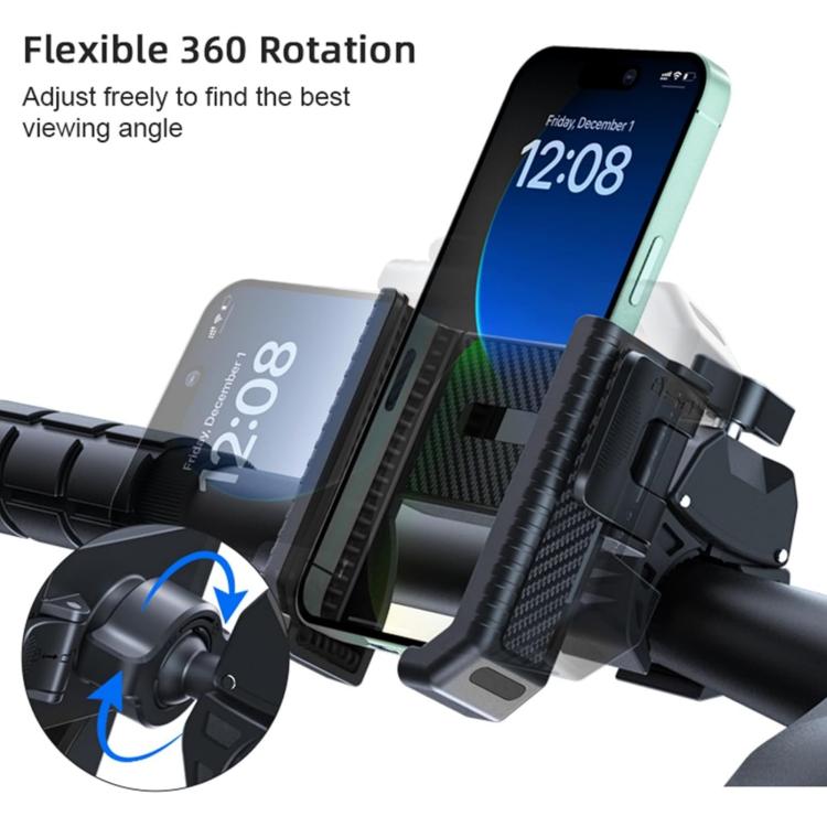 Carbon Fiber Texture Bicycle Non-slip Scooter Phone Holder