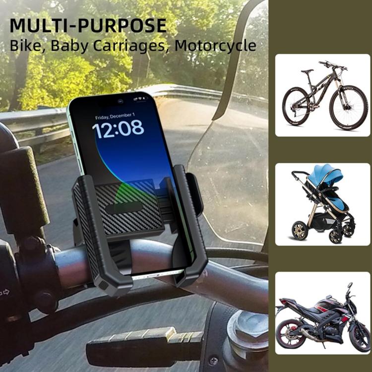 Carbon Fiber Texture Bicycle Non-slip Scooter Phone Holder