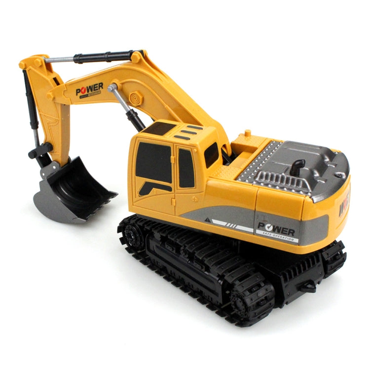 258-1 6 Channel 2.4G 1/24RC Remote-controlled Engineering Metal Excavator Charging RC Car