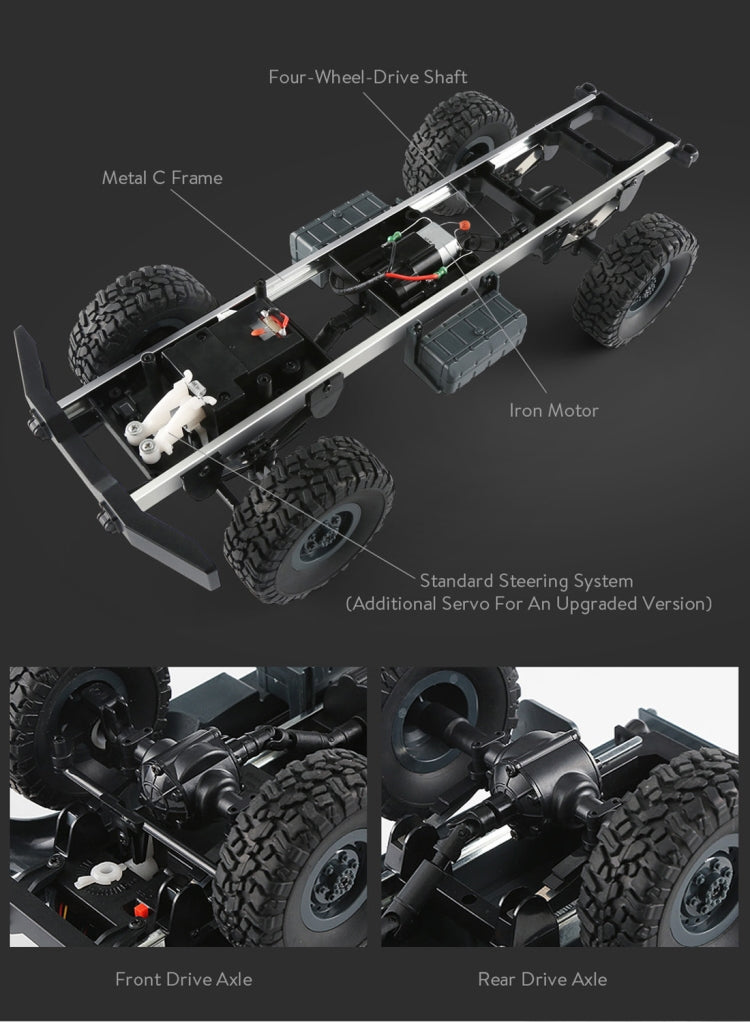 JJR/C Q60 Transporter-1 Full Body 1:16 Mini 2.4GHz RC 6WD Tracked Off-Road Military Truck Car Toy