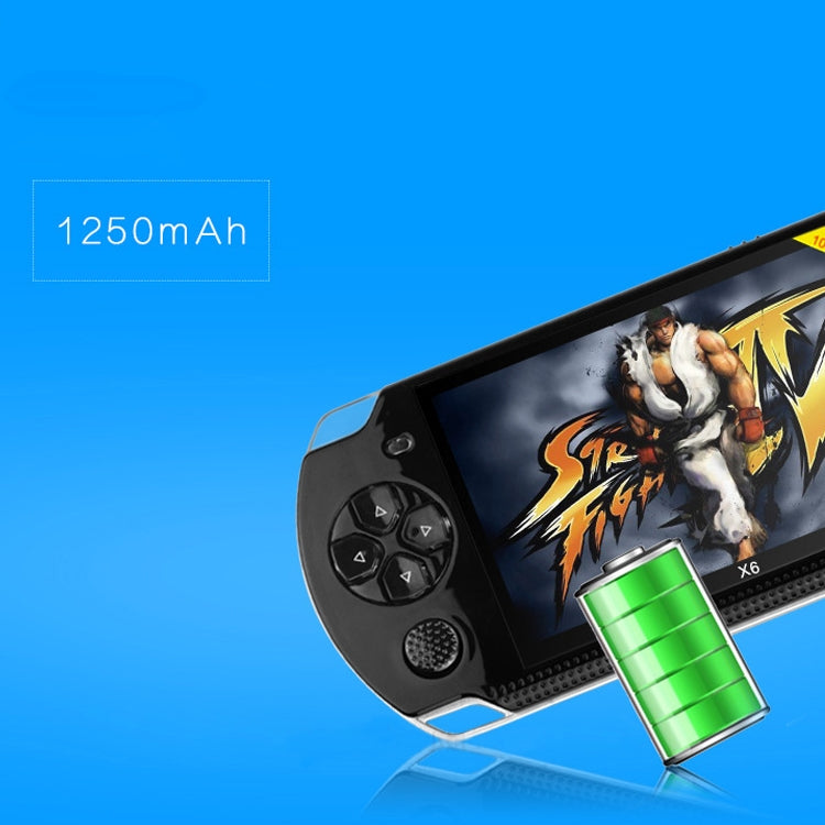 X6 4.3 inch Screen Retro Portable Game Console with 3MP Camera, Built-in 10000 Games, Supports E-book / Recording / Music Playing / Video Playing