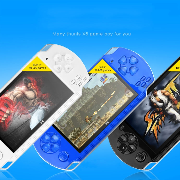 X6 4.3 inch Screen Retro Portable Game Console with 3MP Camera, Built-in 10000 Games, Supports E-book / Recording / Music Playing / Video Playing