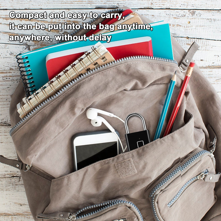 Stainless Steel Automatic Intelligent Fingerprint Padlock Electronic Lock, 10 Fingerprint Edition