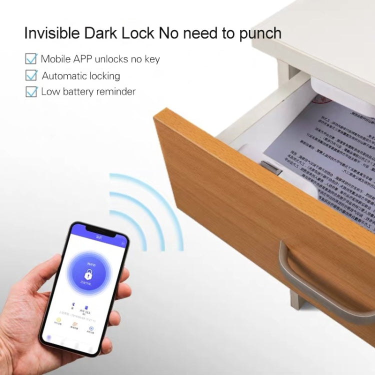T1 APP Smart Drawer Lock Invisible Lock, Only Supports Remote Authorization to Unlock
