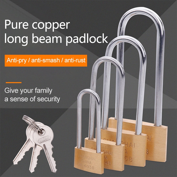 Copper Padlock Small Lock, Style: Long Lock Beam, 60mm Not Open