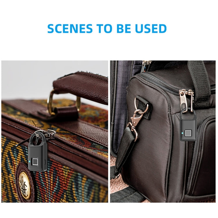 P5 3.7V Micro USB Charging Semiconductor Fingerprint Sensing Small Padlock