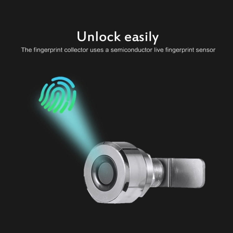 T21F Micro USB Charging Zinc Alloy Smart Single Open Fingerprint Drawer Lock File Cabinet Lock