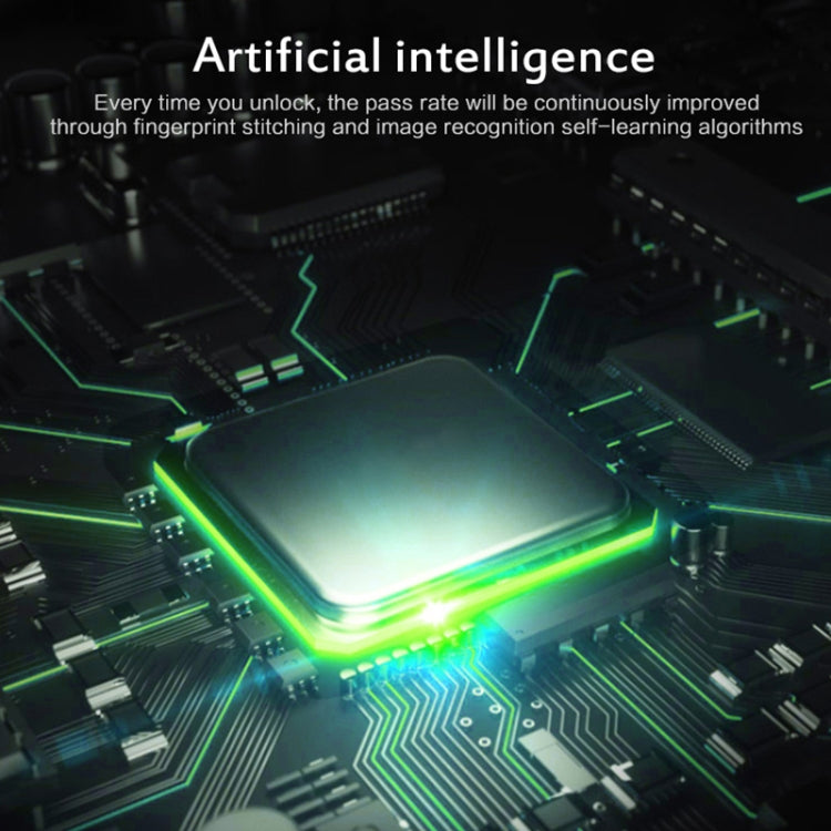 T23F Micro USB Charging Zinc Alloy Smart Triple Linkage Open Fingerprint Drawer Lock File Cabinet Lock