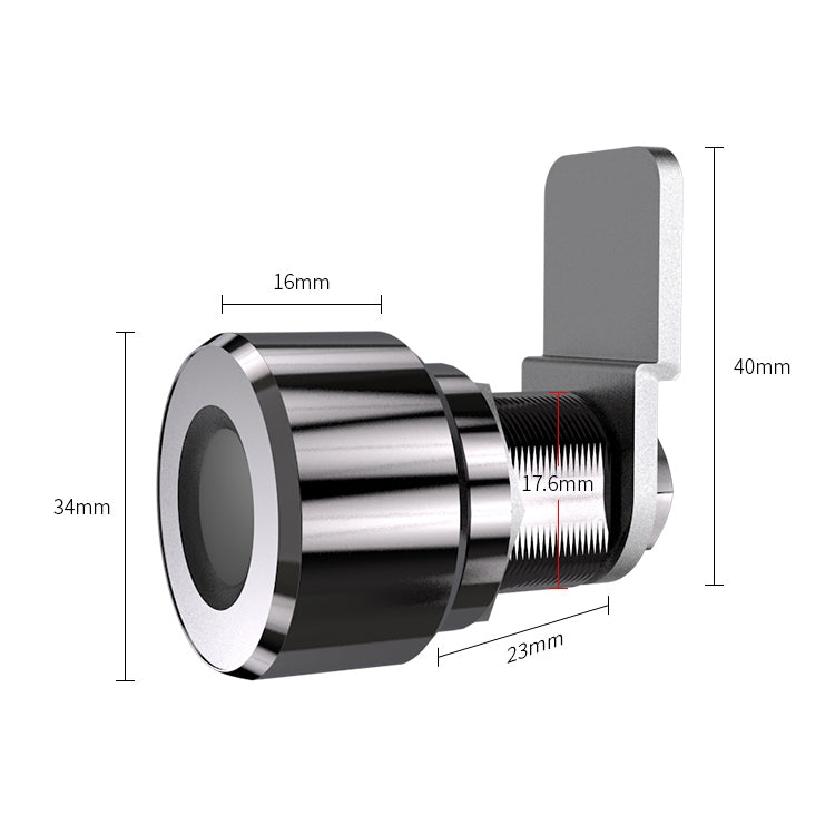 T22FB Micro USB Charging Zinc Alloy Smart Fingerprint + Bluetooth Drawer Bilateral Open Lock File Cabinet Lock