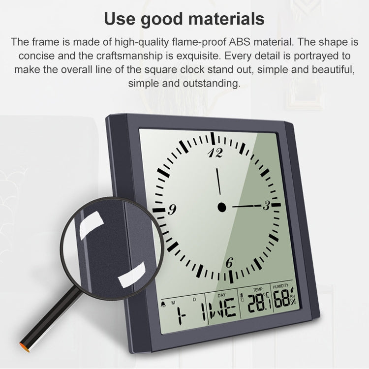 TS-8675 Multifunction Large Screen Clock Household Creative Thermometer Hygrometer