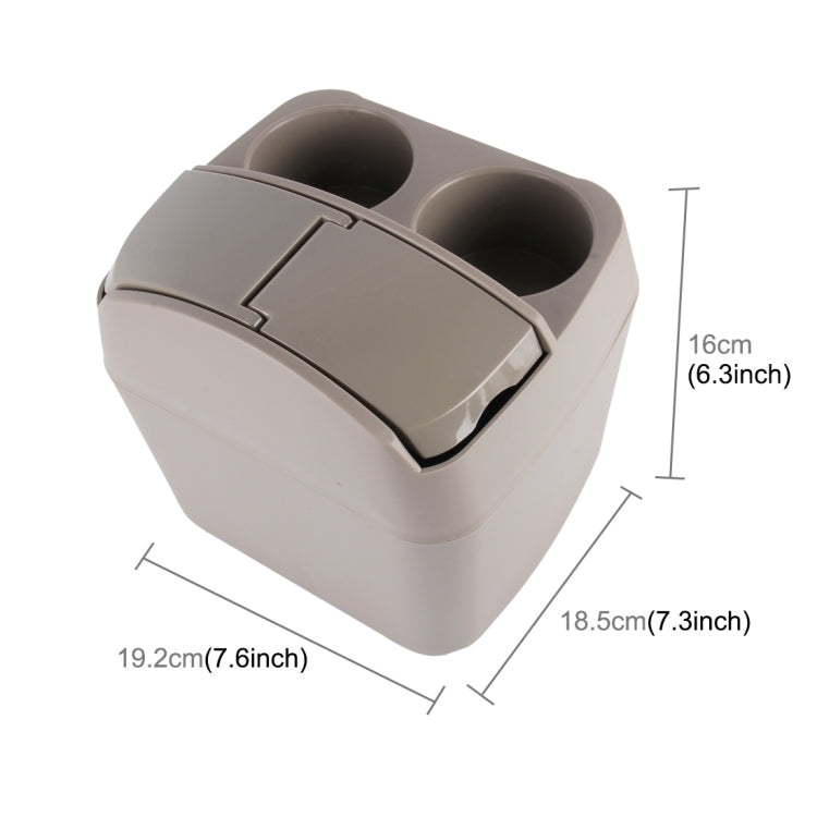 SHUNWEI SD-1605 Multifunction 3 in 1 Car Cup Holder Drink Bottle Can Garbage Can Portable Vehicle Trash Can Bin Rubbish Bin Organizer