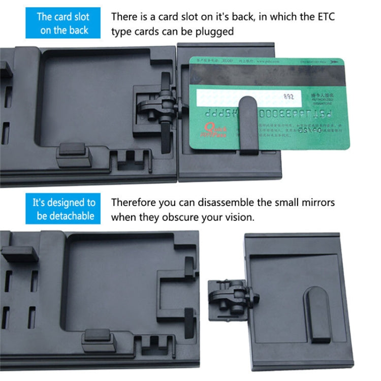 SHUNWEI Large Car Three-Fold Curve Surface Rear View Mirror Reverse Wide Angle Adjustable Angle Auxiliary Blind Area Retroreflector Reversing Wide-angle Lens