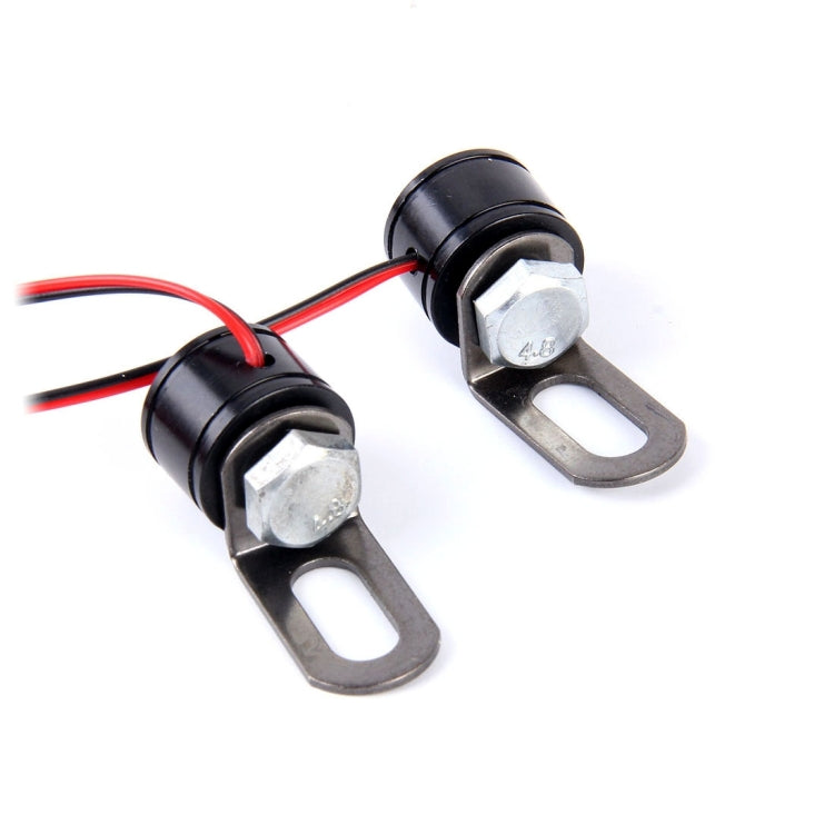 2 PCS 12V 3W  Eagle Eyes LED Strobe Light For Motorcycle ，Wire Length: 90cm