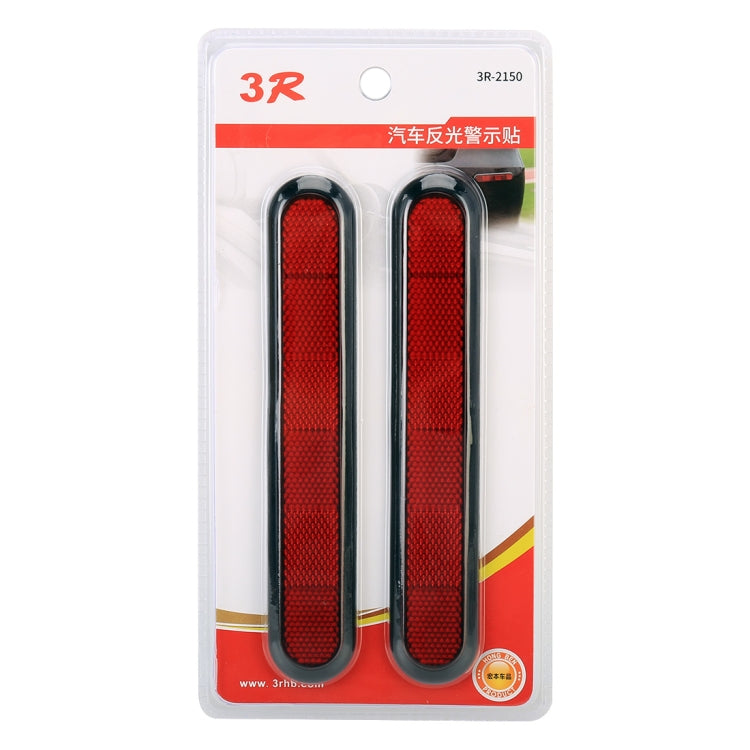 3R-2150 2 PCS Car Plastic Reflect Warning Sticker Outside Sticker