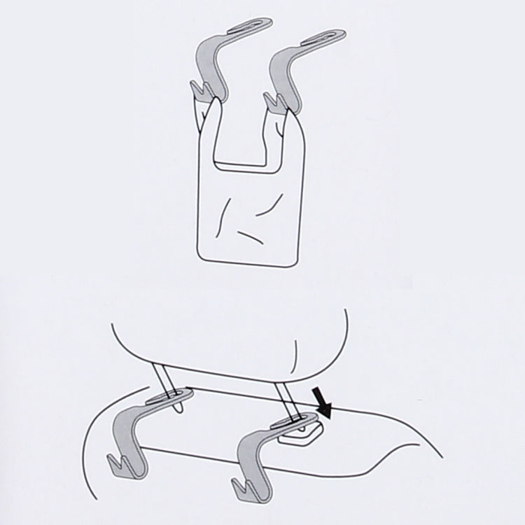 2 PCS Car Seat Back Trunk Bag Hanger Holder Auto Headrest Luggage Hook