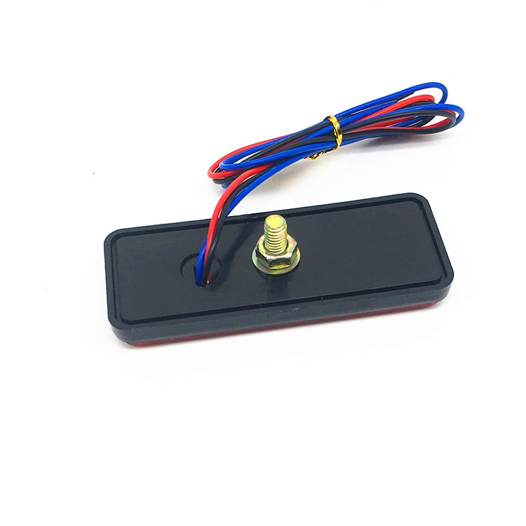 2 PCS Motorcycle Car Trailer DC 12-15V 24-LED Indicator Lamp Reflector Rectangle Marker Tail Light, Light Color: Red (Steady + Flash Lighting)