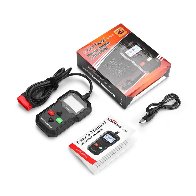 KONNWEI KW590 Mini OBDII Car Auto Diagnostic Scan Tools Auto Scan Adapter Scan Tool (Can Only Detect 12V Gasoline Car)