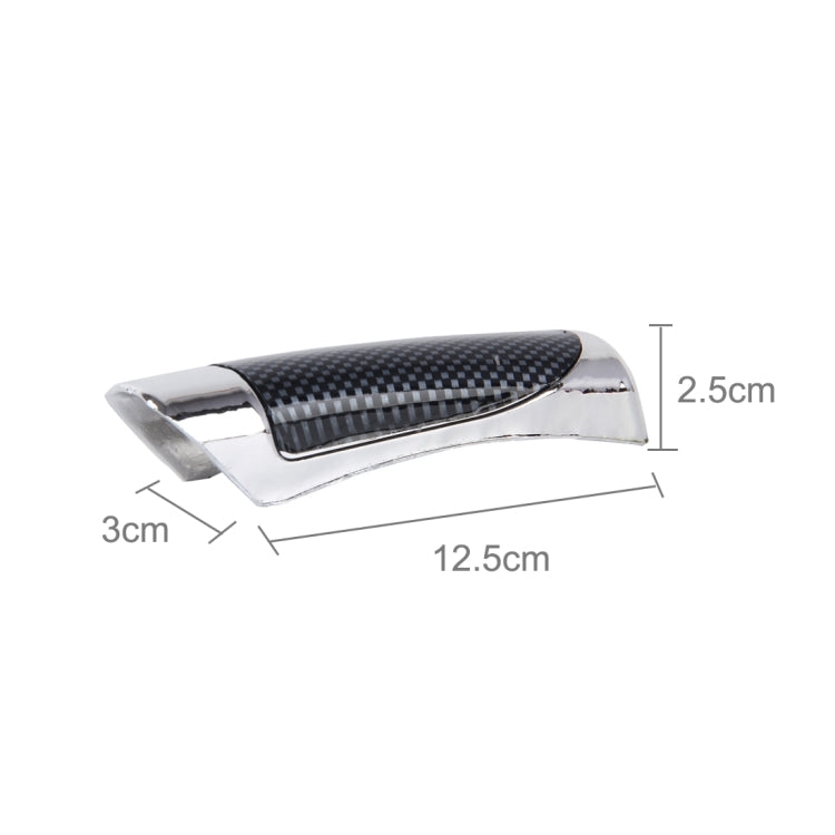 SHUNWEI SD-2002 Car Auto Universal Carbon Fiber Plastic Anti Slip Parking Hand Brake Cover Case Sleeve Black with Sticker Strip