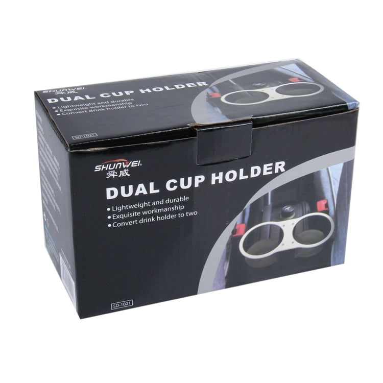 SHUNWEI SD-1021 Auto Car Truck Mount Dual Hole Drink Can Drinking Bottle Cup Holder Stand